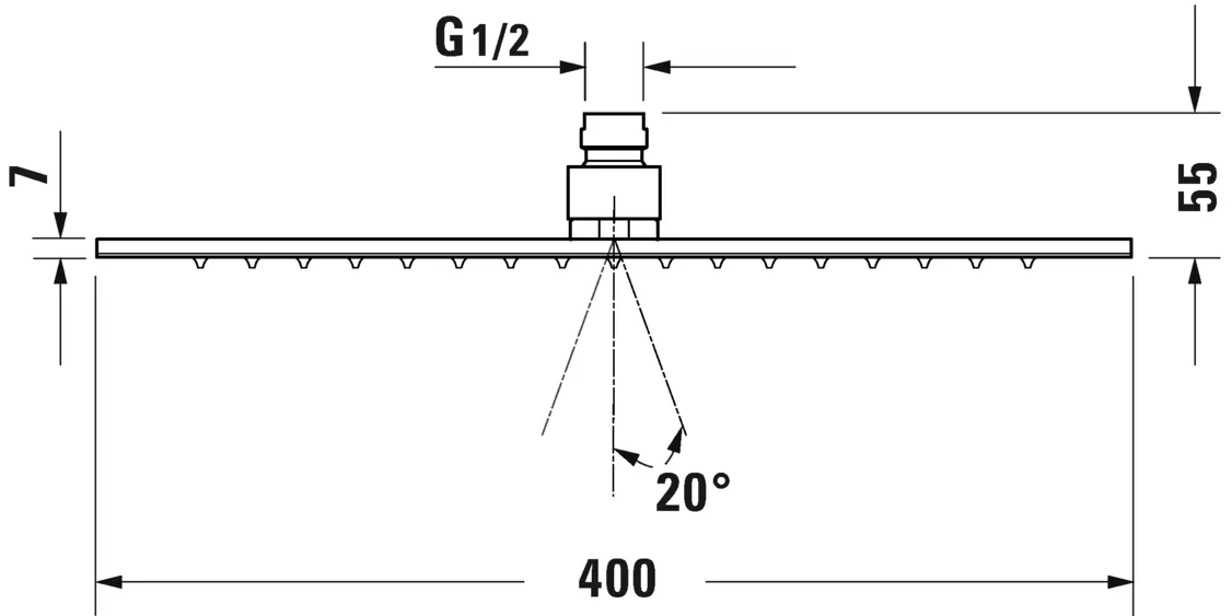 Верхний душ Duravit 400х400 UV0660029000