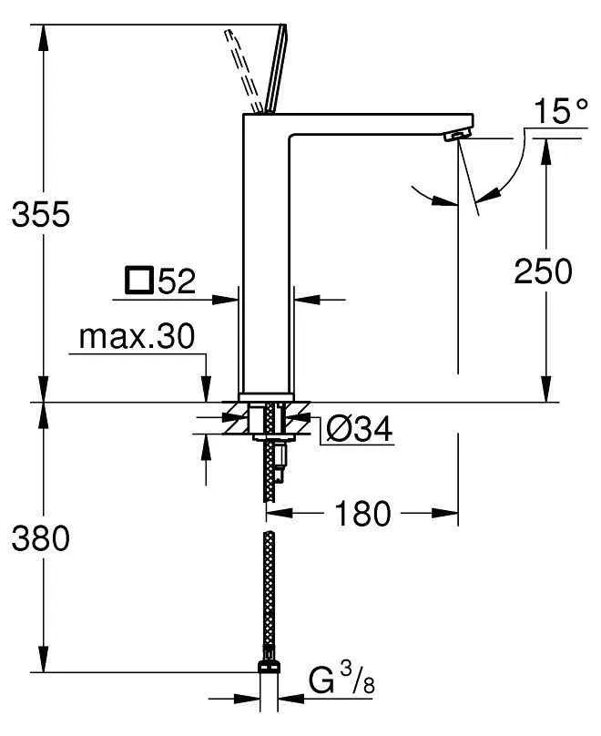 Змішувач для умивальника Grohe Eurocube Joy 23661000