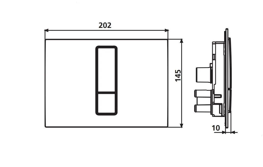 Sanit INEO BRIGHT кнопка, черная матовая 16.750.56.0000