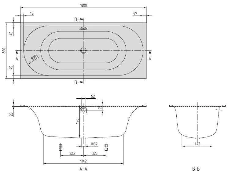 Ванна Villeroy&Boch Cetus UBQ180CEU2V-96