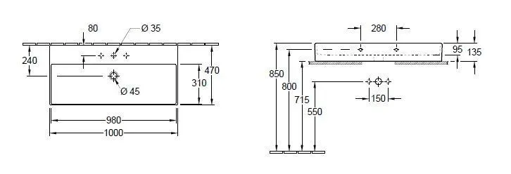 Раковина на столешницу Villeroy and Boch Memento 2.0 4A221GRW