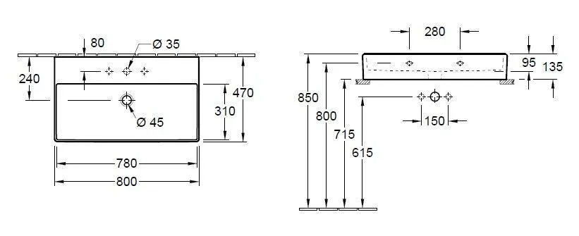 Раковина на столешницу Villeroy and Boch Memento 2.0 4A228LR1