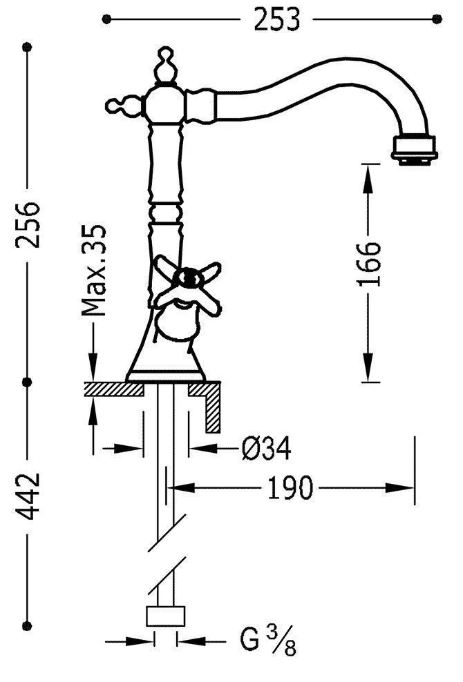 Смесители на раковину Tres Clasic 24210902