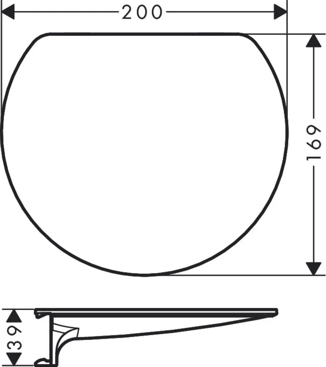 Полочка для ванны Hansgrohe WallStoris 27915670