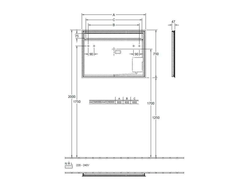 Дзеркало Villeroy & Boch More to See 14 A4298000