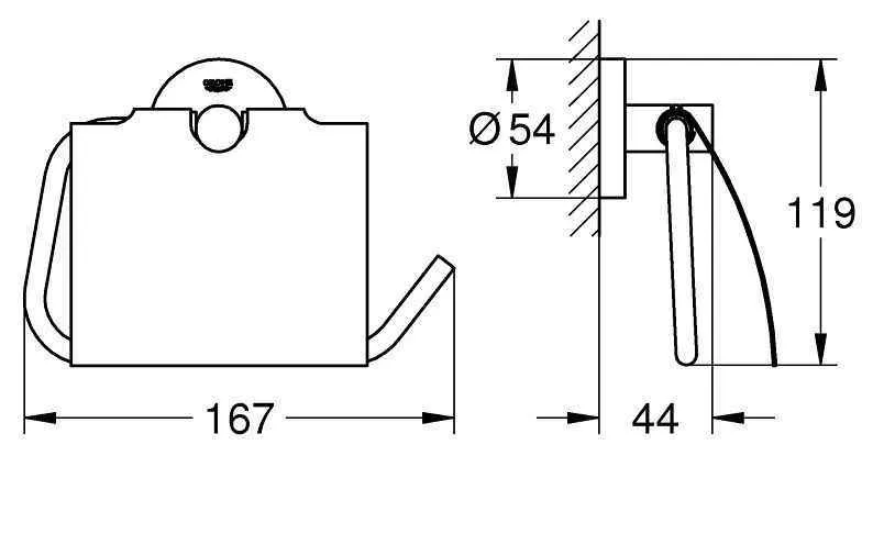 Бумагодержатель Grohe Essentials 40367AL1