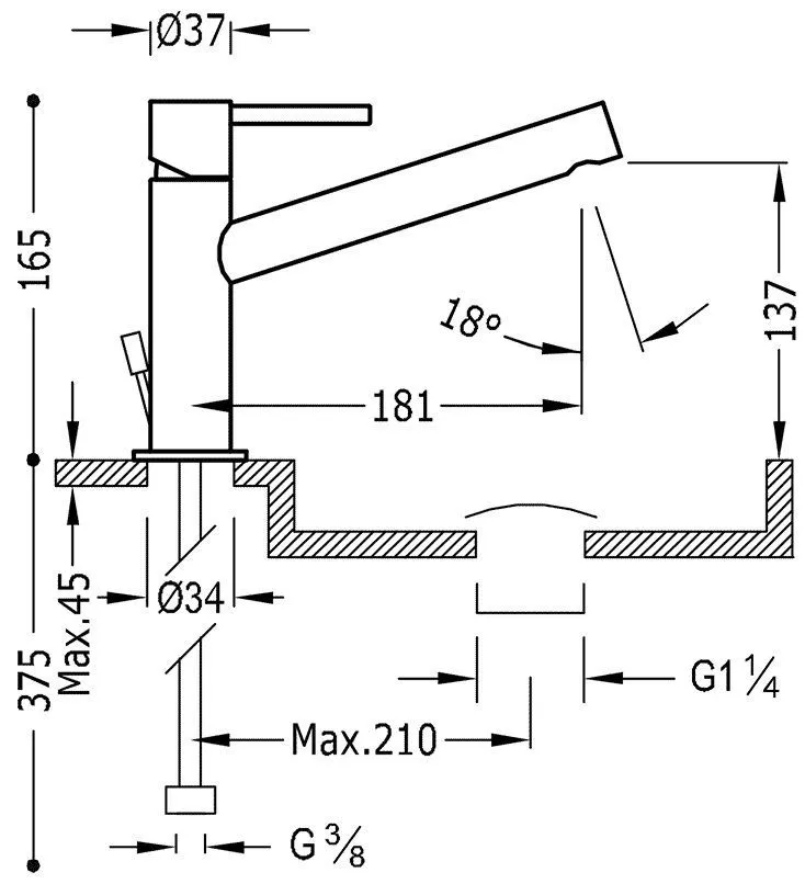 Смесители для раковины Tres Max 06220301D