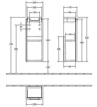 Тумба для умивальника Subway 2.0 Villeroy and Boch A81811FP