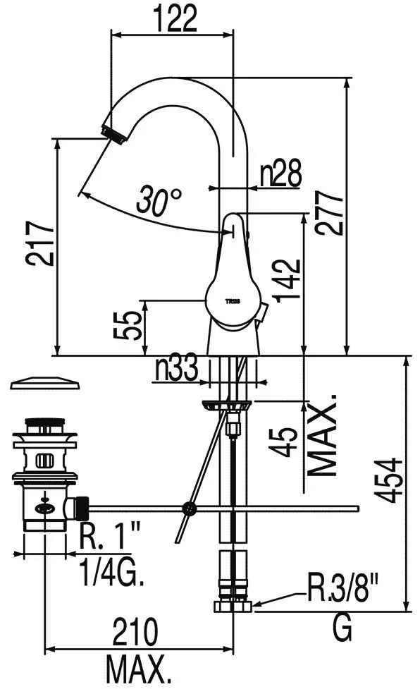 Змішувач для раковини Eco - Tres