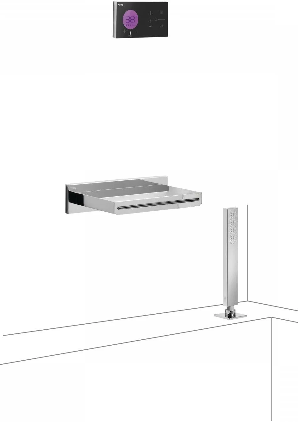 Термостат, излив и душевой набор Tres Shower Technology 9288570