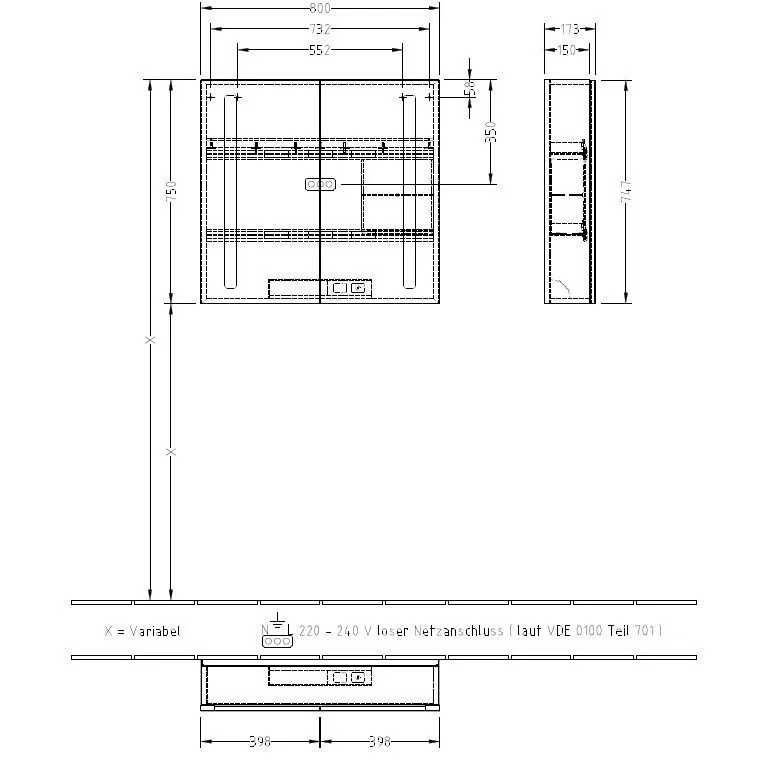 Зеркальный шкафчик My view 14+ Villeroy & Boch A4338000