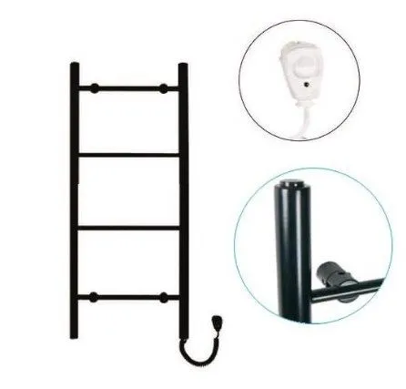 Primavera Полотенцесушитель электрический 400*1120 мм, черный матовый