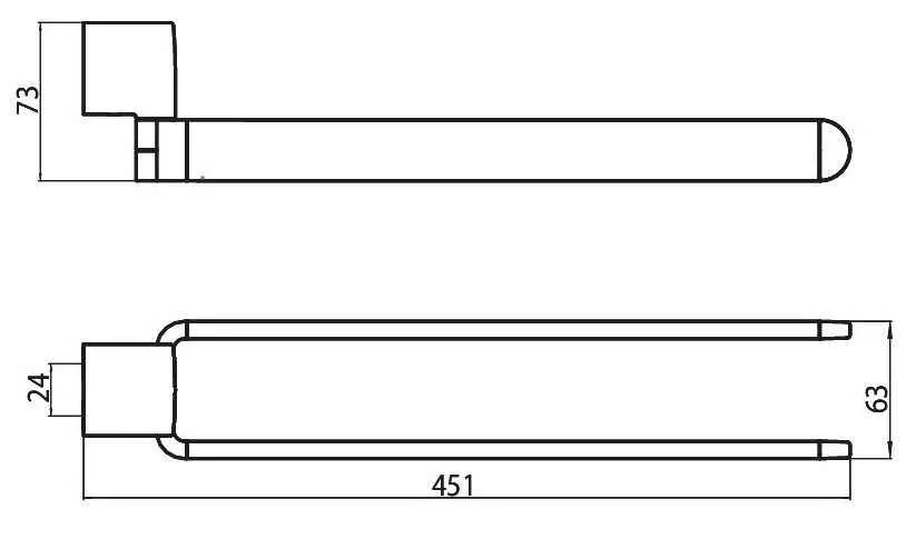 Подвійний рушник утримувач Emco Fino 8450 001 45