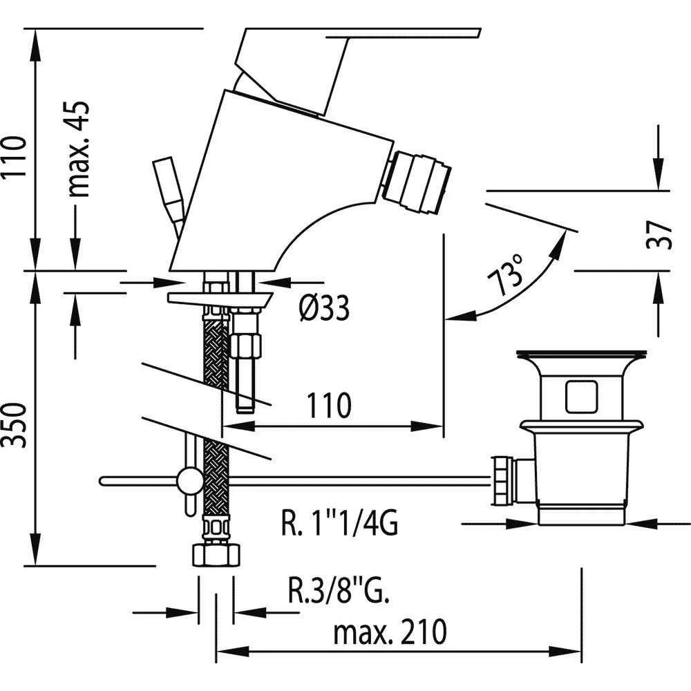 Змішувачі для біде BM - Tres 139120DA