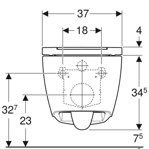 Унитаз подвесной Geberit ONE (с крышкой-сиденьем) 500.201.01.1
