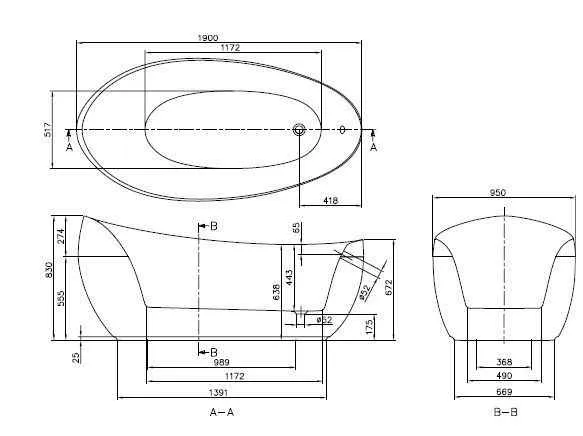 Ванна окремостояща Villeroy & Boch Aveo UBQ194AVE9PDV-01 (Виставковий зразок)