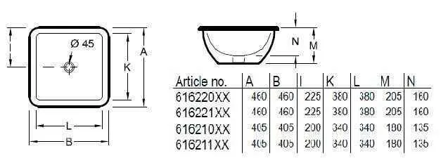 Раковина вбудована під стільницю Villeroy and Boch Loop&Friends 61622001