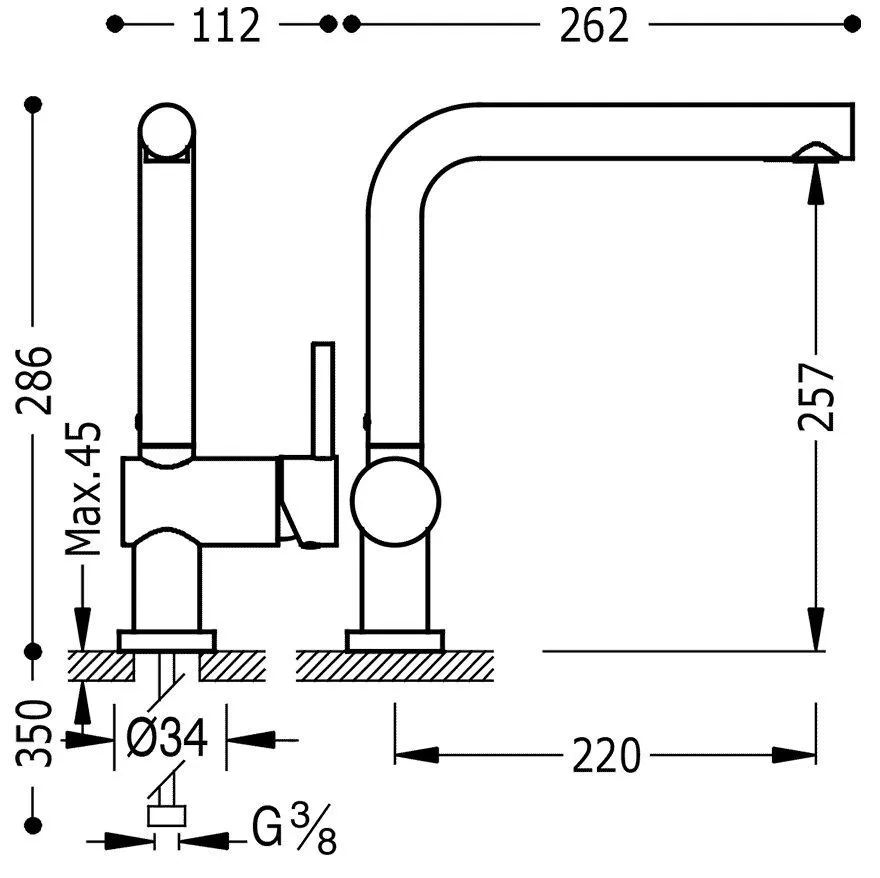 Смеситель на кухню Tres 030336AC