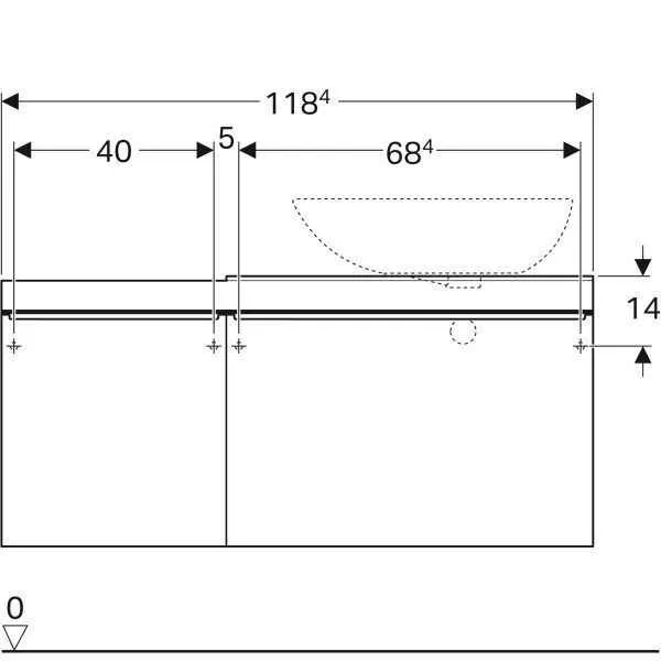 Тумба для умивальника Geberit CITTERIO 500.565.JI.1