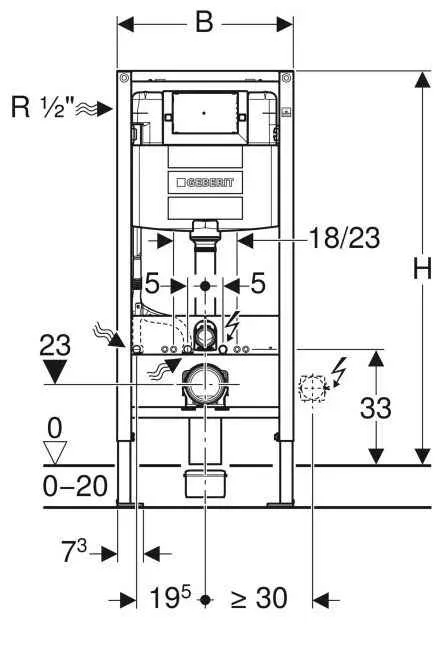 Інсталяція для унітазу Geberit Duofix Omega