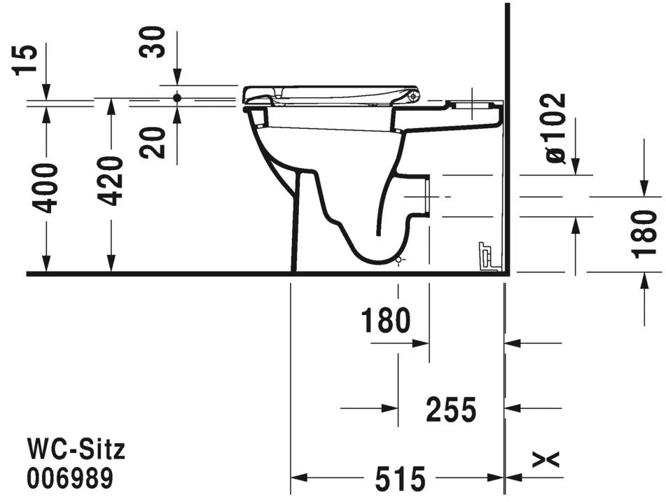 Унитаз напольный Duravit Darling New 2138090000