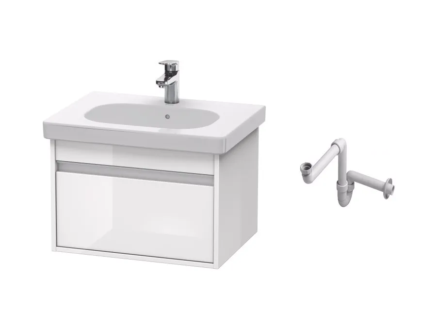 Тумба з умивальником і сифоном Duravit KT006201818