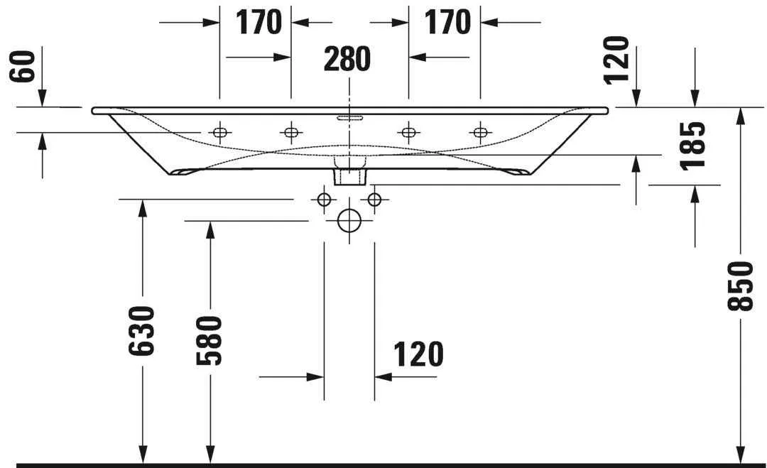 Умивальник Duravit Viu 2344120058