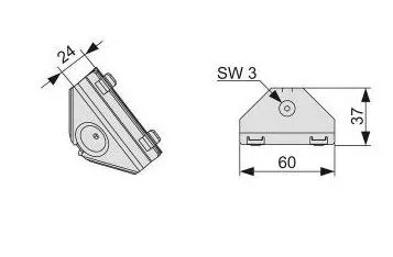Угловой соединительный элемент Tece 9010002