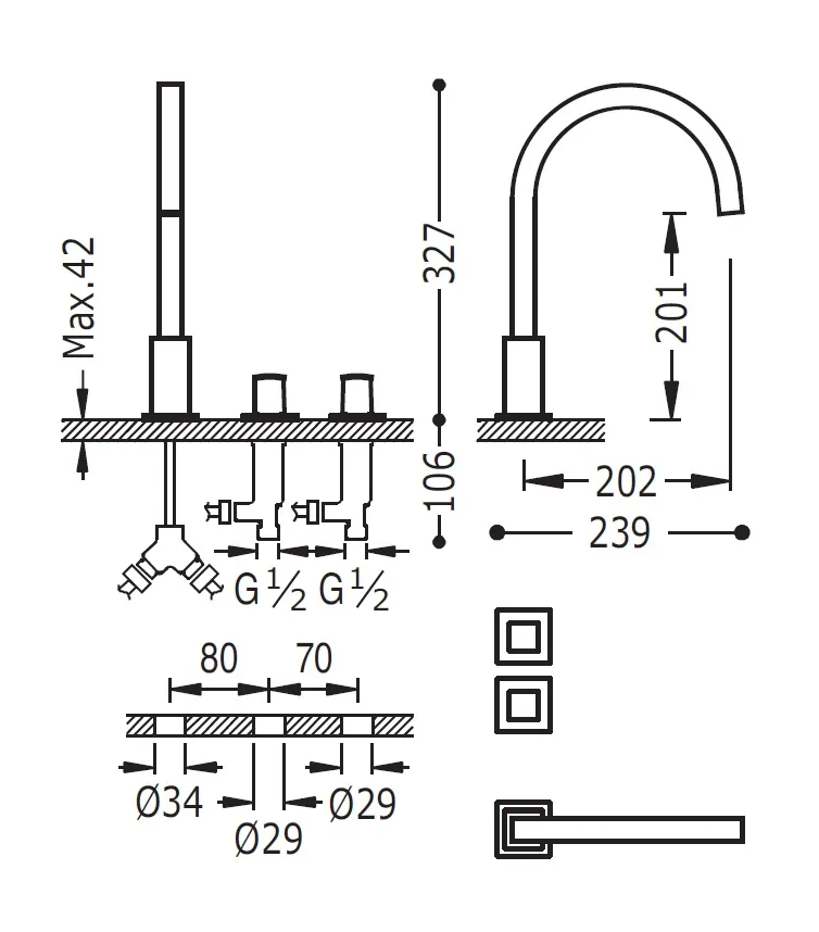 Змішувач для умивальника Hansgrohe Metris 00810503