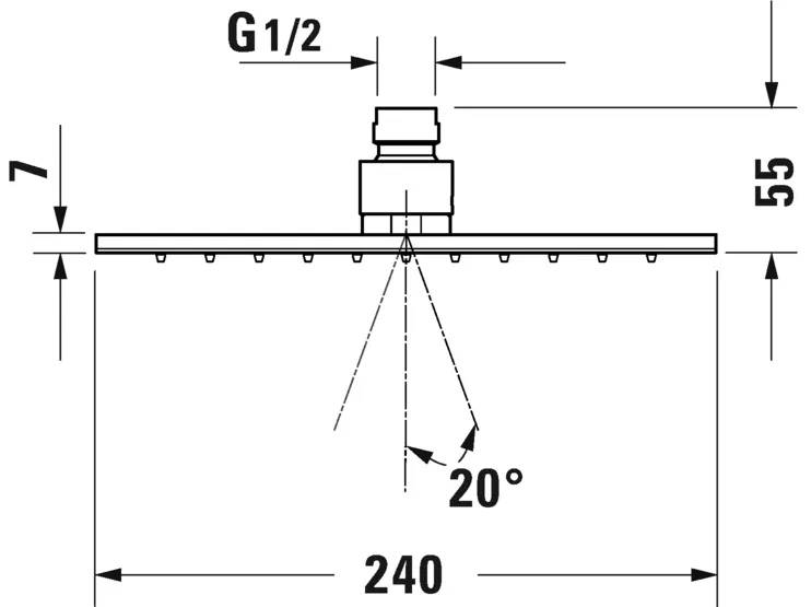 Верхній душ Duravit 240х240 UV0660027000