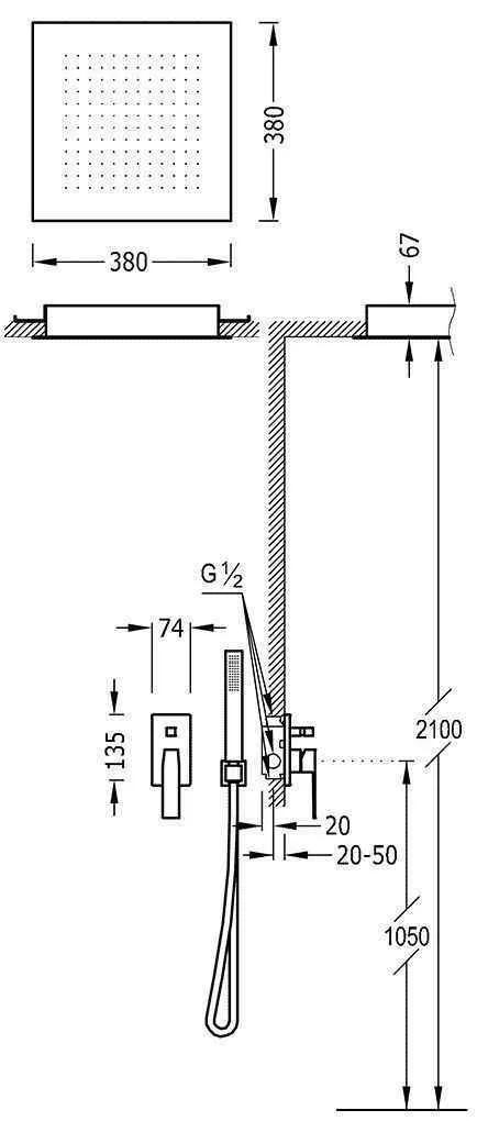 Душова система Tres Slim 20298001OM