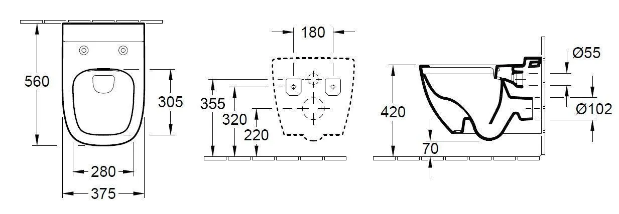 Умывальник Antheus Villeroy & Boch 4608R0RW