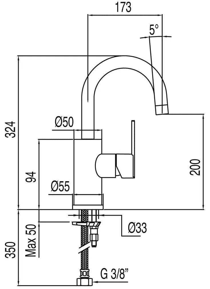 Змішувачі для раковини Tres Lex 181403