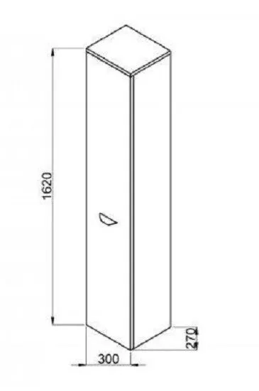 Пенал Jika Olymp Deep H4541514345001 (левосторонний)