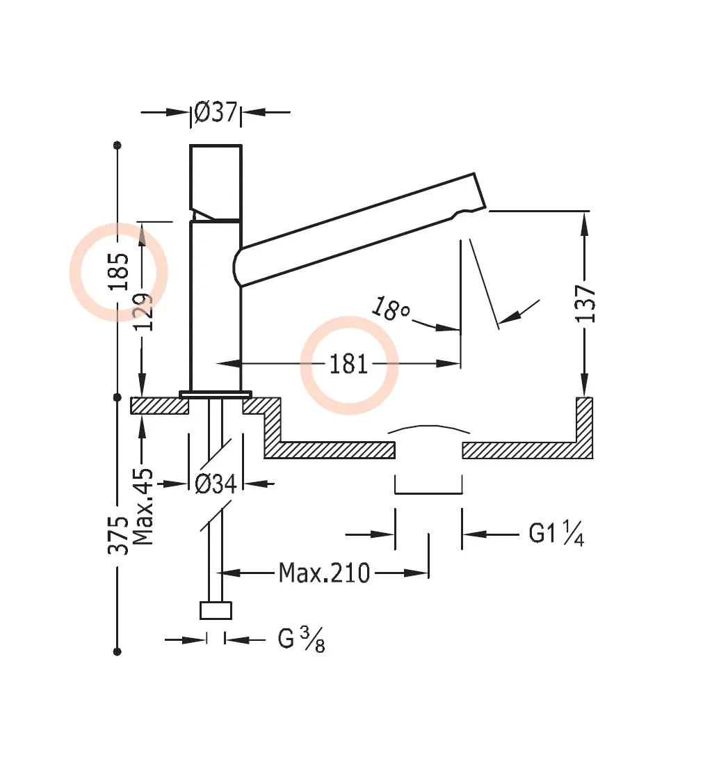 Змішувач для умивальника Hansgrohe Metris 06120301