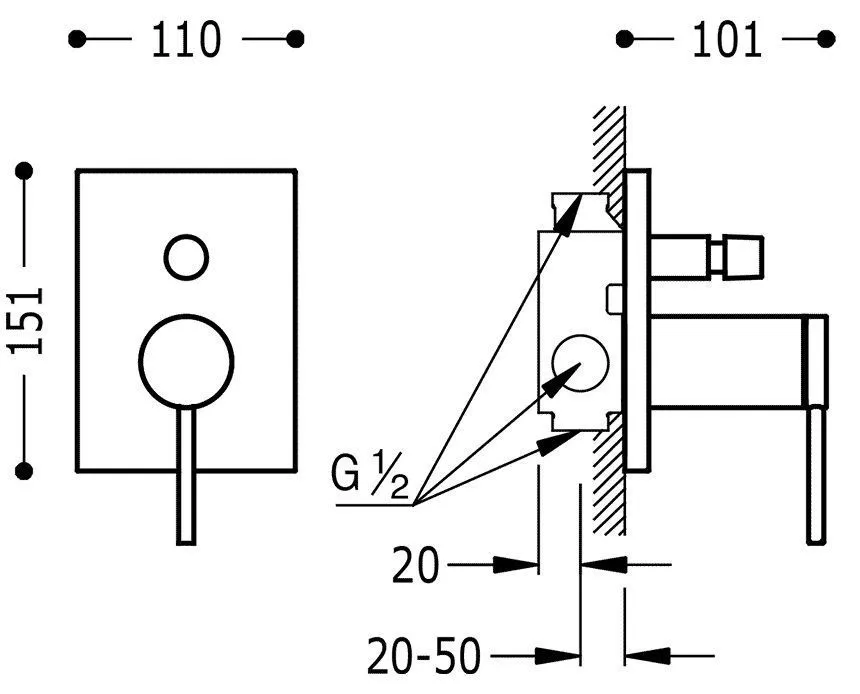Смеситель для душа Mono-Term 20118001AC