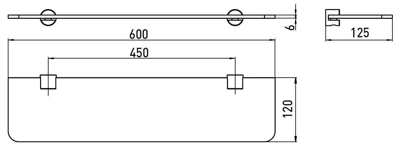 Поличка для ванних приладдя Emco Logo 2 3010 001 60