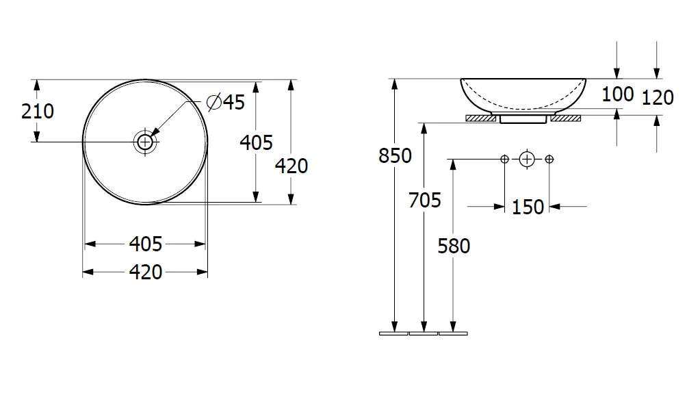 Раковина на стільницю Villeroy and Boch Loop and Friends 4A460001