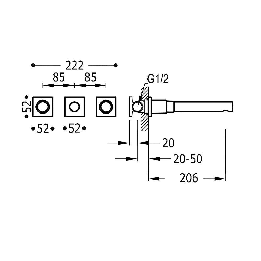 Змішувачі для раковини Tres Project 21175201OM