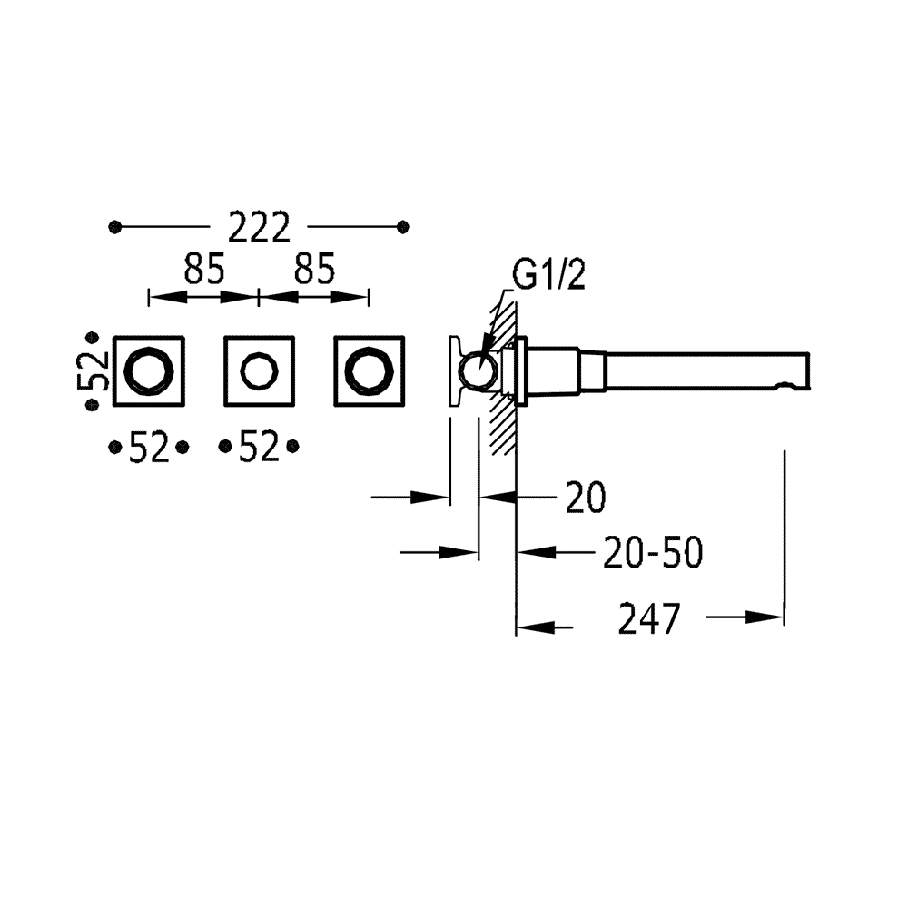 Змішувачі для раковини Tres Project 21175301OM