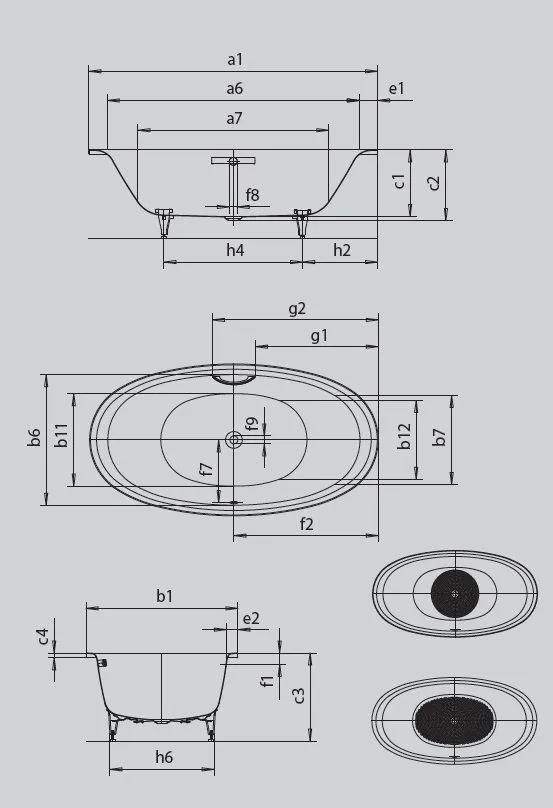 Ванна Ellipso Duo Oval 2862 0001 0671