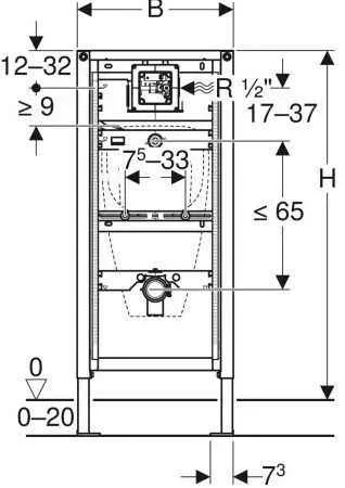 Інсталяція для пісуара Geberit (универсальная)