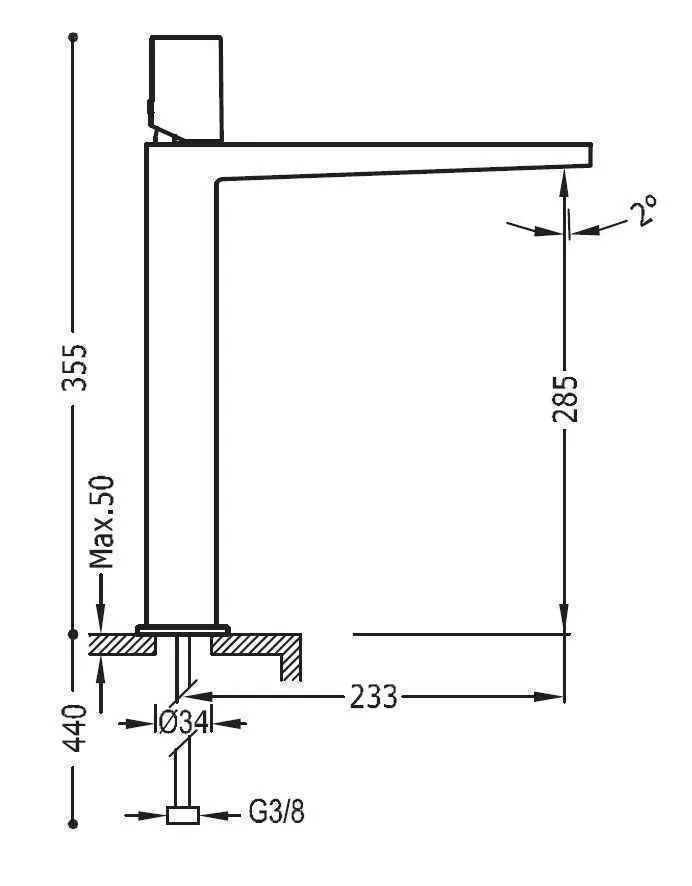 Змішувач на раковину Tres Project 21180302OM