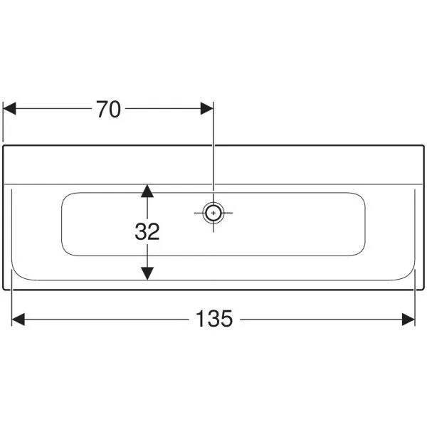 Раковина встраиваемая в столешницу Geberit XENO 500.276.00.1