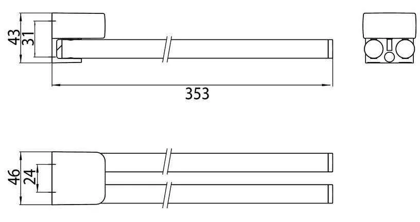 Поворотний рушник утримувач Emco Trend 0250 001 35