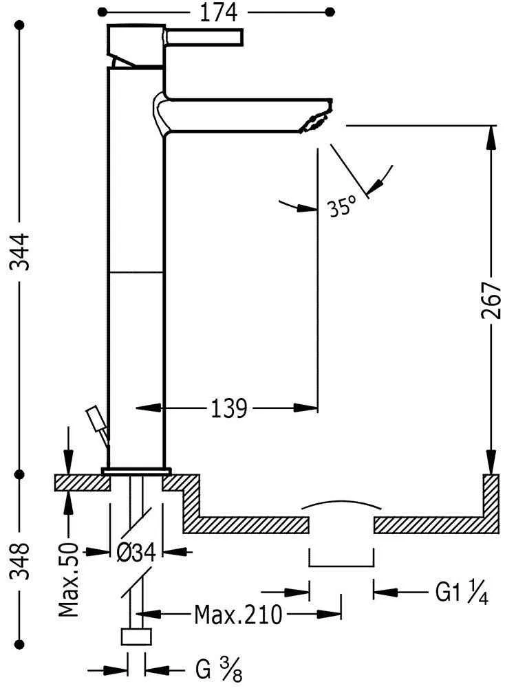 Змішувачі для раковини Tres Alplus 20320701D