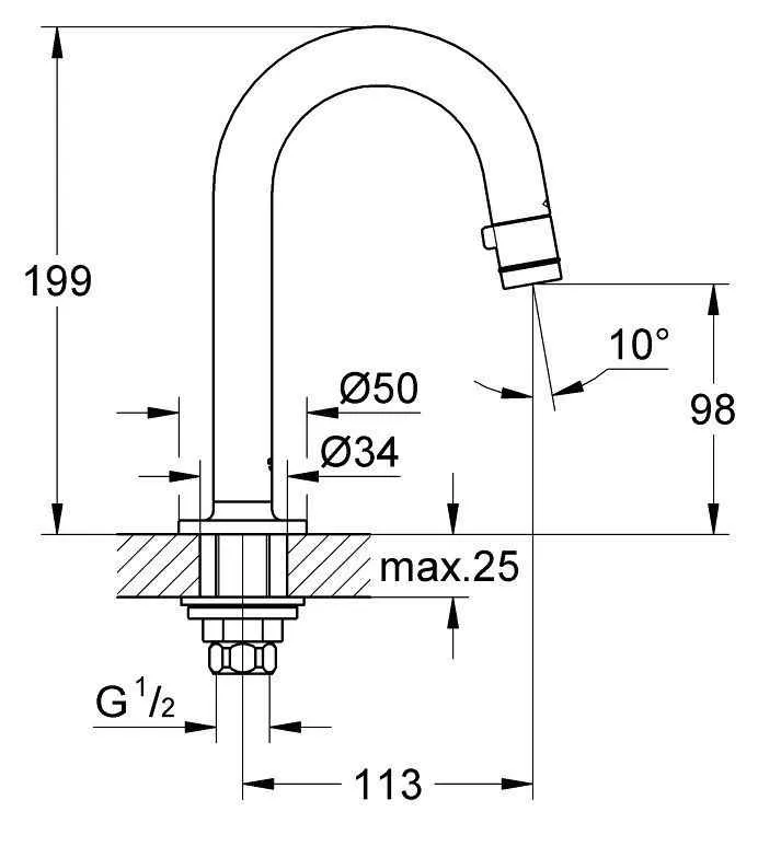 Вилив для ванної Grohe 20201AL0