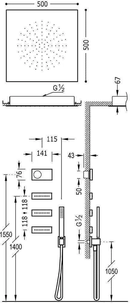 Душова система Tres Shower Technology 09288312AC
