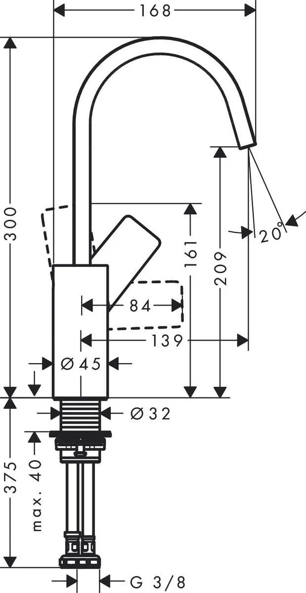 Смесители для раковины Hansgrohe Vivenis 75032700