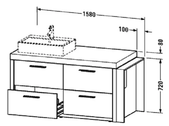Шкаф под умывальник Durait 2nd Floor 2F6426L5959